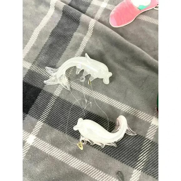 VTG 10X Christmas Ornaments Glass Koi Fish Apple Chandelier Santa Blown Icicle - Picture 13 of 16